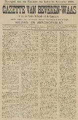 Gazette van Beveren-Waas 25/11/1894
