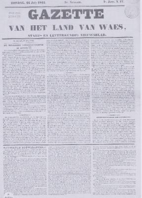 Gazette van het Land van Waes 24/07/1842