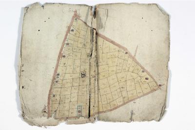 Kaartboek Sint-Niklaas, met wijkkaarten, 1696