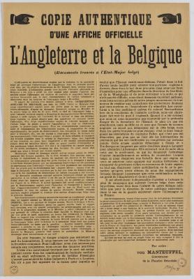 1914-Copie Authentique d'une affiche officielle